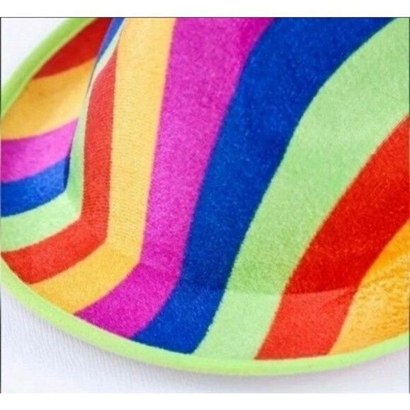 Unisex rainbow pride felt fedora hat - Picture 4 of 4